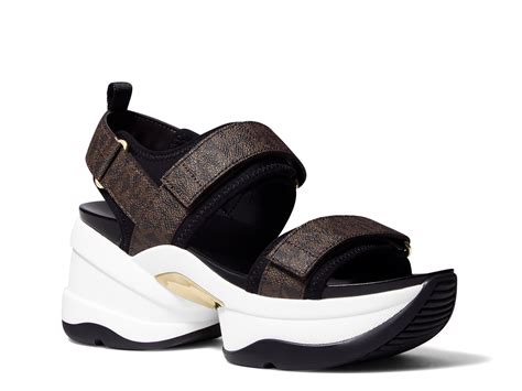 michael michael kors maverick sandal|Maverick Logo Print Sandal .